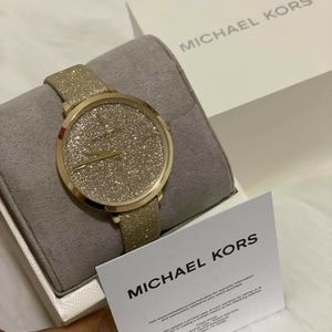 Michael Kors Charley Gold-tone Leather watch